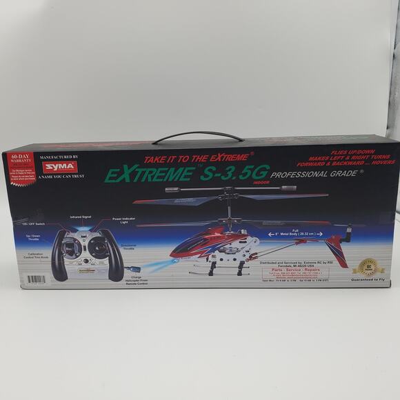 Syma Extreme S-3.5G RC Helicopter 3.5 Channel Gyro LED NIB - Picture 3 of 9